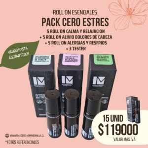 PROMO Roll On Esenciales 15 unid incluye 3 tester