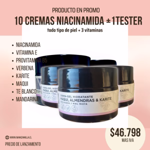 Pack CREMA FACIAL NIACINAMIDA x 10 unid + 1 tester