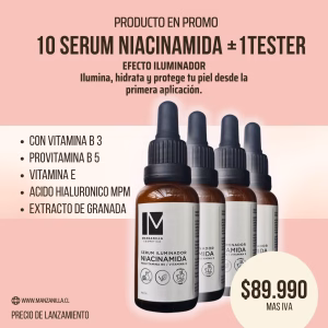 Pack Sérum Iluminador Niacinamida x 10 unid + tester